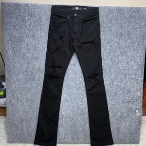 Jordan Craig Martin Stacked Slim Black Jeans Distressed Men's size 28 28x38
